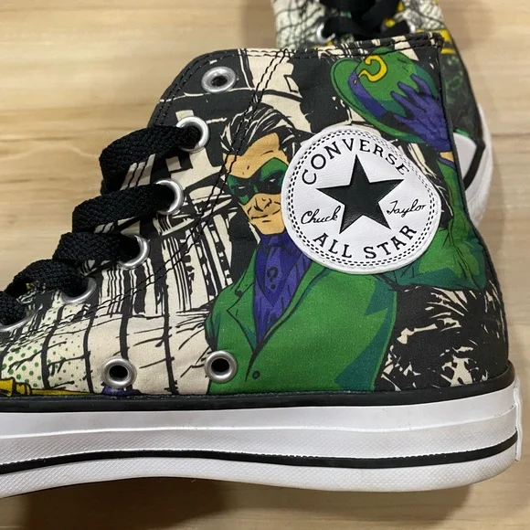 Converse Chuck Taylor ‘The Riddler’ DC Comics Batman High Top Sneakers 6.5/8.5